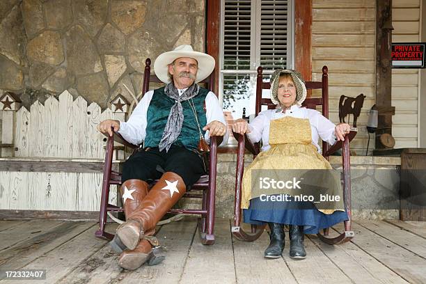 Ranch Family Stock Photo - Download Image Now - Rocking Chair, Cowboy, Porch