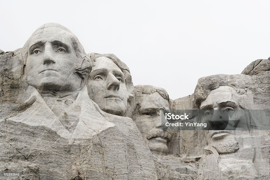 Monumento nacional do monte de Rushmore com dos Presidentes na montanha de cálculo - Royalty-free Monumento nacional do monte de Rushmore Foto de stock