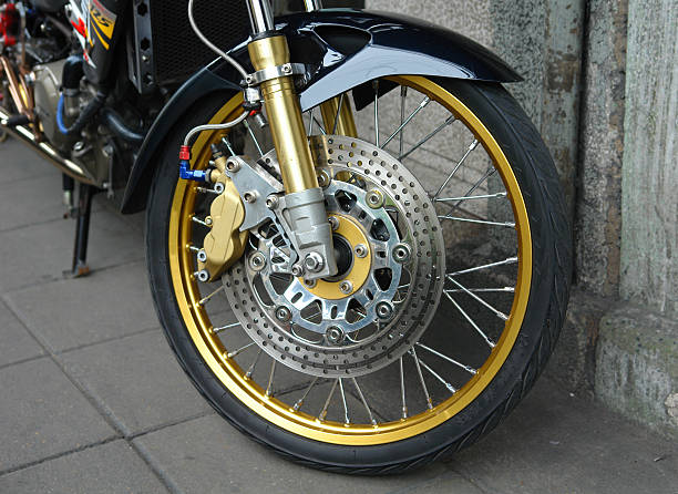 Parking Motorcycle stock photo