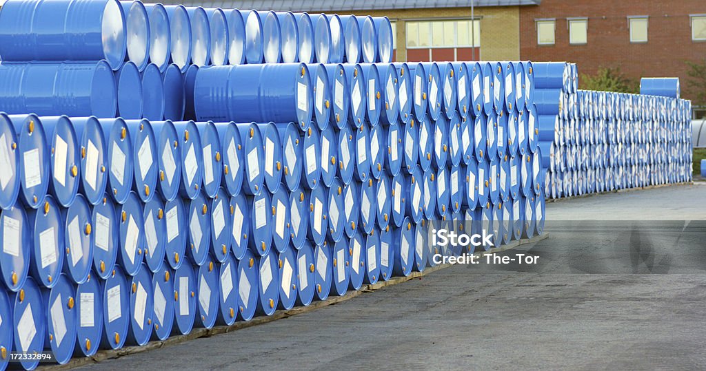 Barells A pile with blue barells. Barrel Stock Photo