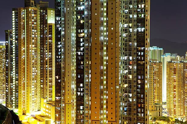 istock Hong Kong public housing at night 172332983