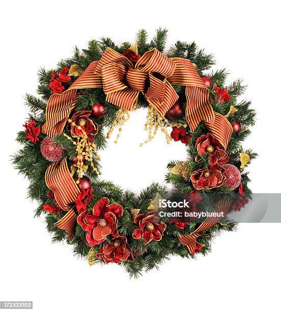 Férias Coroa De Flores - Fotografias de stock e mais imagens de Natal - Natal, Guirlanda, Grinalda - Objeto Decorativo