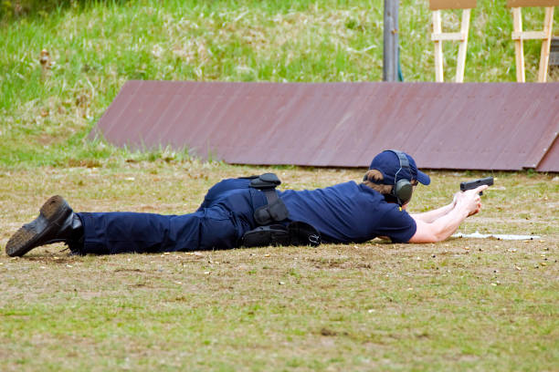 Shooting practice stock photo