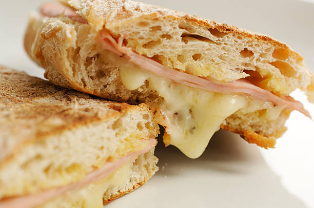 Ham and cheese toasted ciabatta