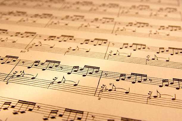 シートの音楽記号 - sheet music music musical staff paper ストックフォトと画像