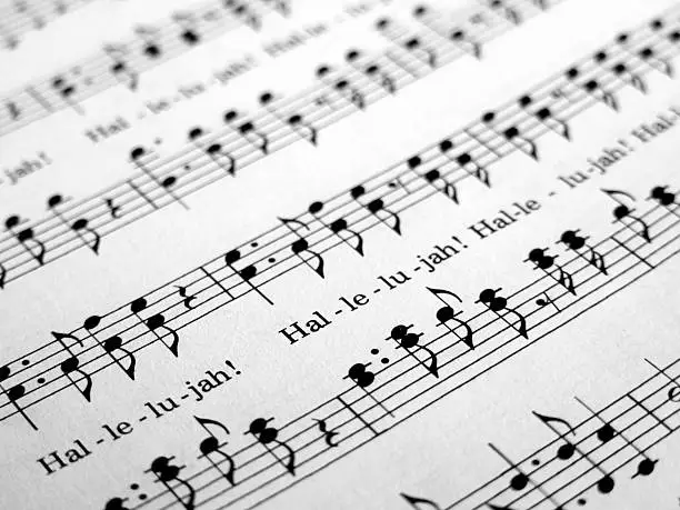 Close-up of George Frederic Handel's most famous melody from the Messiah.  FOR MORE MUSIC (CLICK