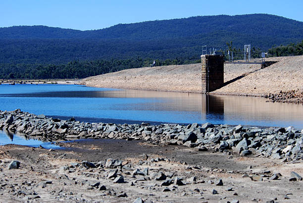 Wartook Lake in Halls Gap, affected by the drought in Victoria, Australia