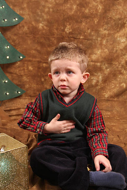 Adorable Christmas Pleading stock photo