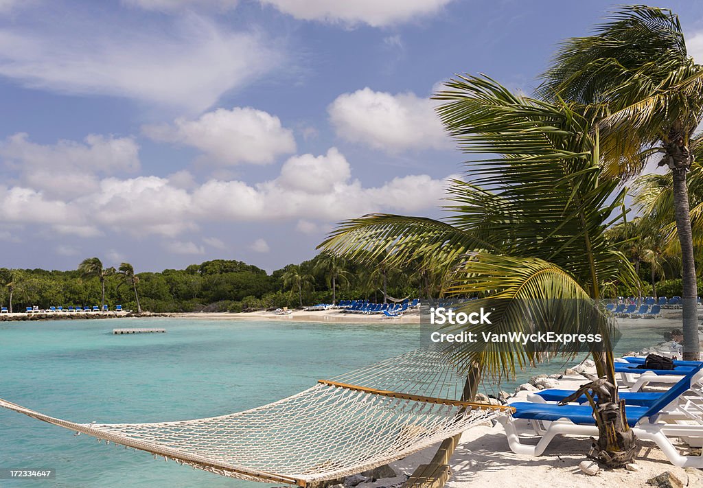 Hängematte mit Blick aufs Meer - Lizenzfrei Aruba Stock-Foto