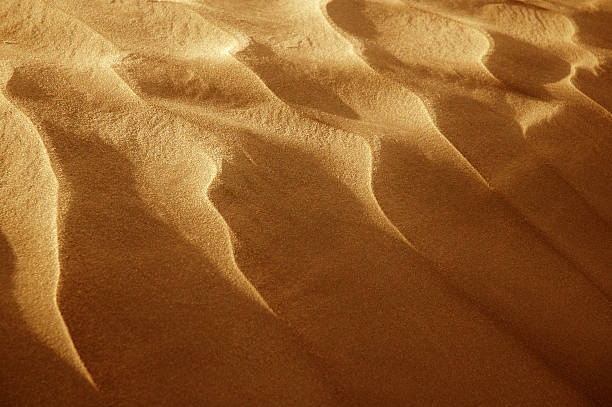 Areia do deserto de natureza abstrata - foto de acervo