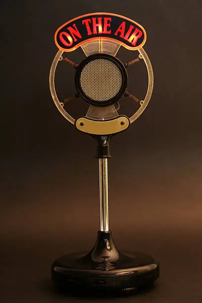 Photo of On the air microphone