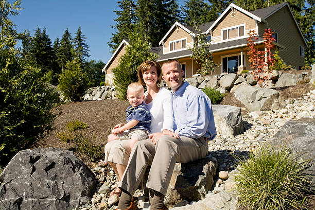istock Family Playing with our son in new front yard 172335415