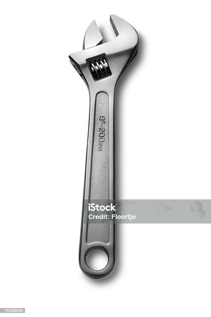 Die Tools: Verstellbarer Schraubenschlüssel - Lizenzfrei Schraubwerkzeug Stock-Foto