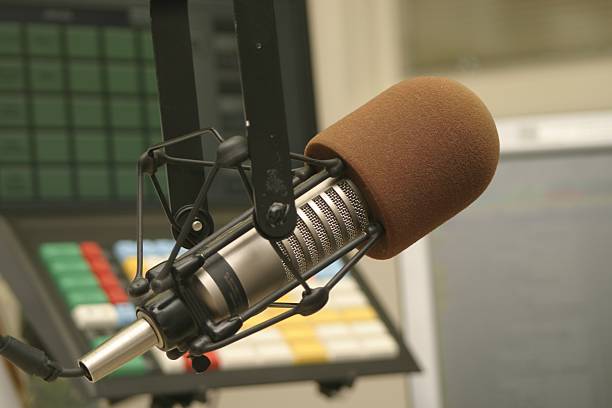 Radio Studio Microphone stock photo