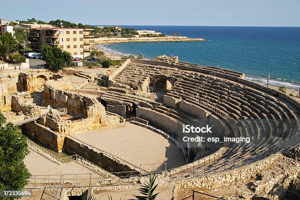 Anfiteatro Romano Tarragona - Fotografie stock e altre immagini di Ambientazione esterna - Ambientazione esterna, Anfiteatro, Antica Roma