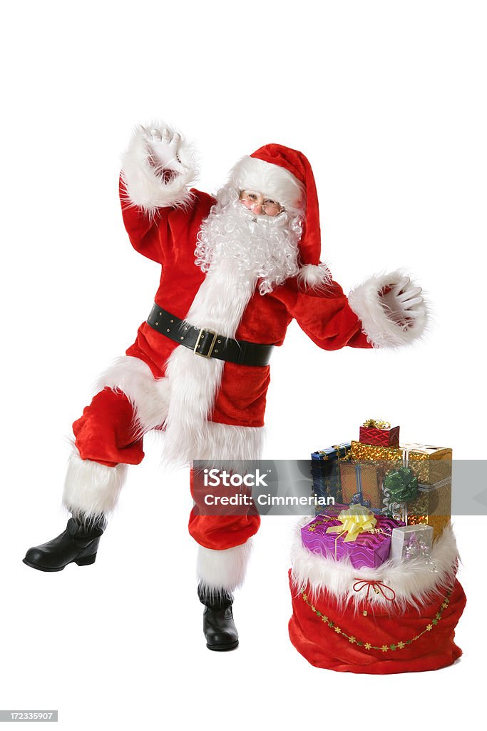 Santa dançar (em branco - Royalty-free Adulto Foto de stock