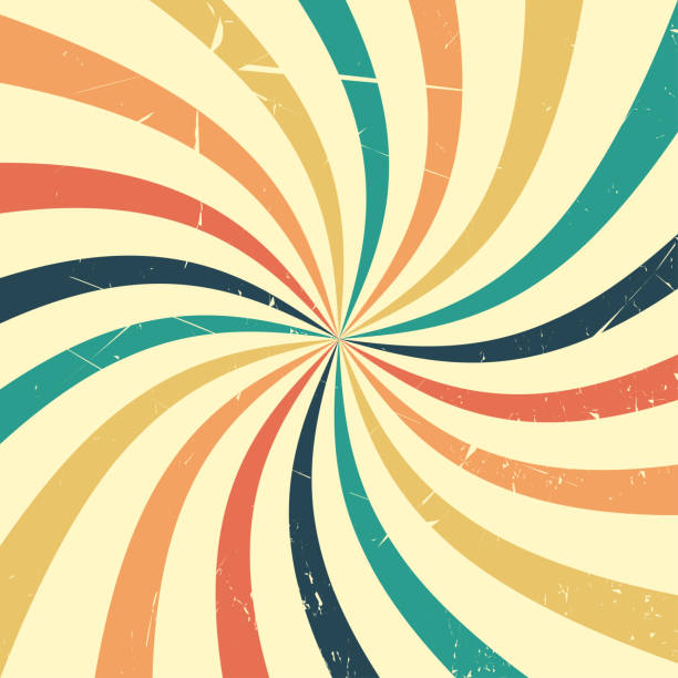 istock Vector illustration vintage retro grunge sunburst swirl colorful background template 1723366468