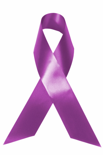 The purple color is a symbol of alzheimer's, pancreatic cancer, testicular cancer, thyroid cancer, domestic violence, Attention Deficit Disorder (ADD), religious tolerance, animal abuse, the victims of 9/11 including the police and firefighters, Crohn's disease and colitis, cystic fibrosis, lupus, leimyosarcoma, and fibromyalgia...