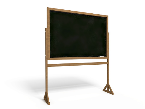 Black Board. Isolated on white.
