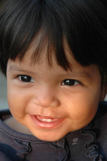 Hispanic Child Smiling stock photo