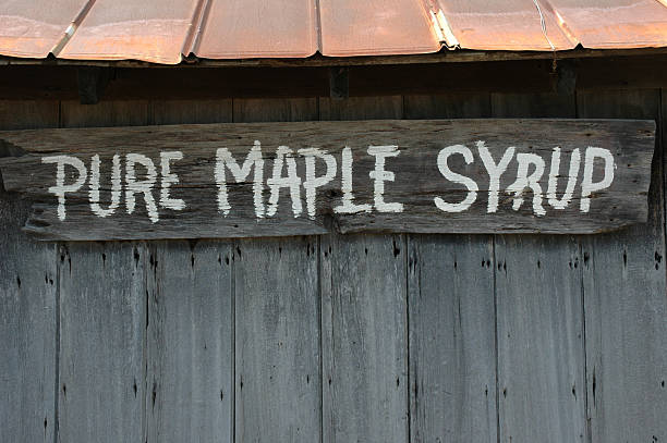 Maple Syrup Sign stock photo