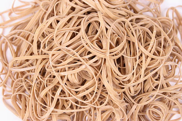 elastico pile - flexibility rubber rubber band tangled foto e immagini stock