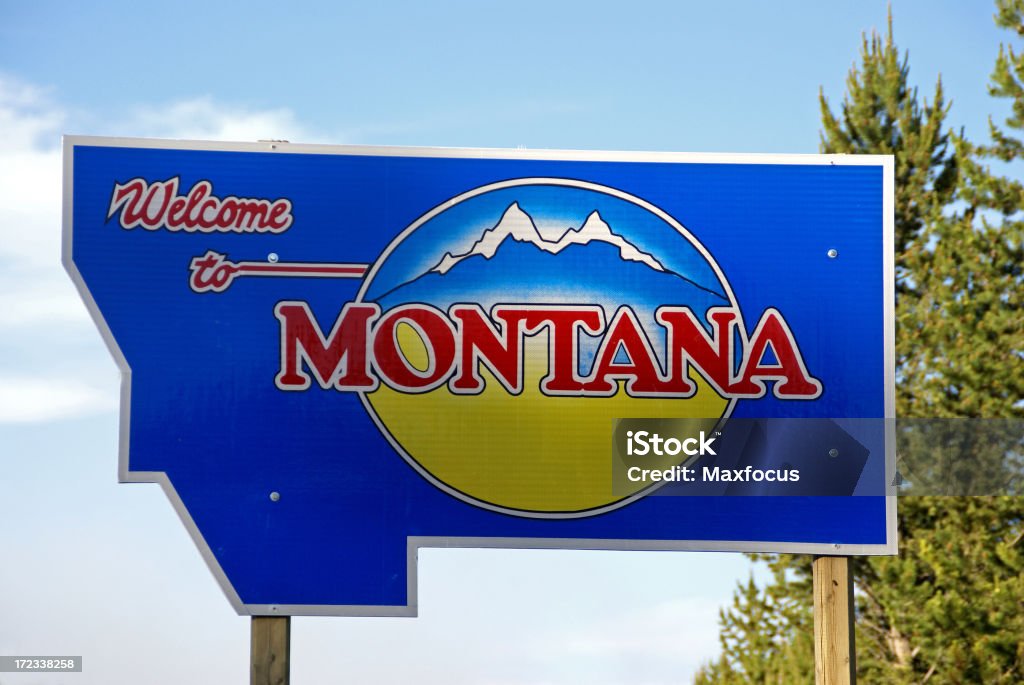 Panneau du Montana - Photo de Montana - Ouest Américain libre de droits