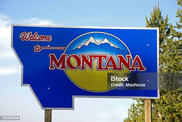Photo libre de droit de Panneau Du Montana banque d'images et plus d'images libres de droit de Montana - Ouest Américain - Montana - Ouest Américain, Signalisation, Destination de voyage