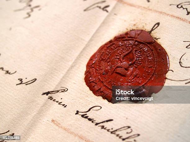 Vintage Seal Stock Photo - Download Image Now - Shorthand, Seal - Stamp, Letter - Document
