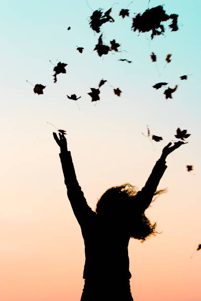 istock Joy of autumn silhouette 172338396