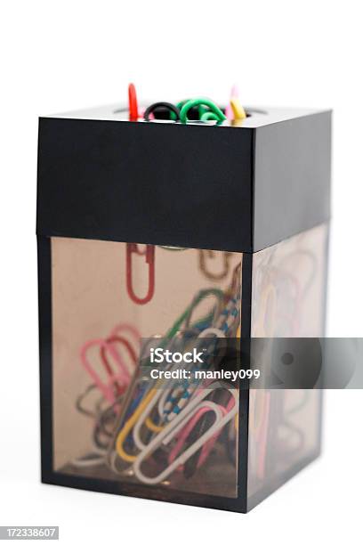 Paper Clip Holder Isolated Stock Photo - Download Image Now - Color Image,  Container, Cut Out - iStock