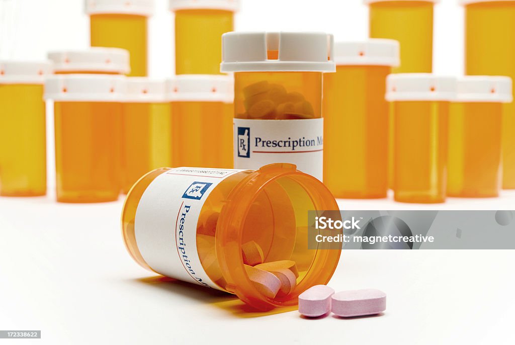 Prescription Medicine Bottles  Addiction Stock Photo