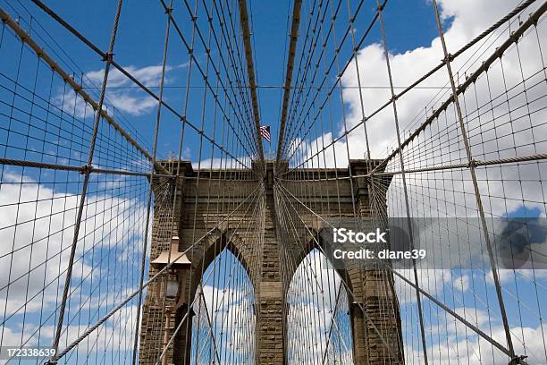 Ponte De Brooklyn - Fotografias de stock e mais imagens de Brooklyn - Nova Iorque - Brooklyn - Nova Iorque, Caraterística Arquitetural, Cidade de Nova Iorque