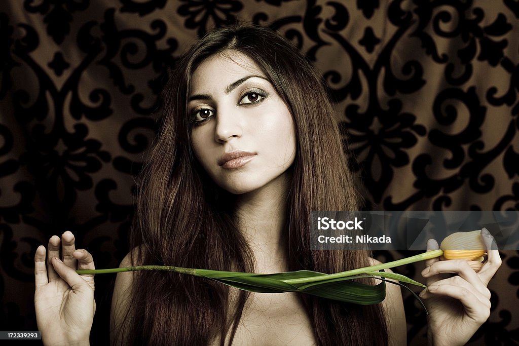 젊은 소녀 세로는 - 로열티 프리 갈색 머리 스톡 사진