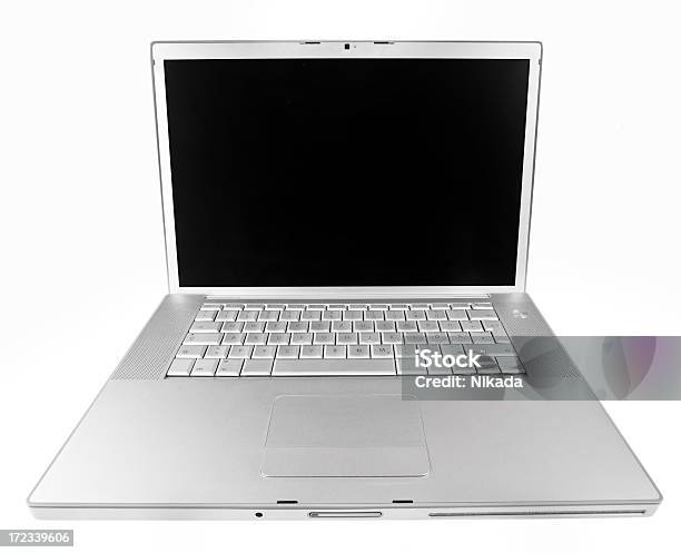 Silver Laptop Stock Photo - Download Image Now - Business, Communication, Computer