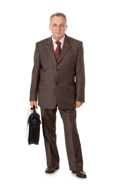 mature businessman isolated on white
