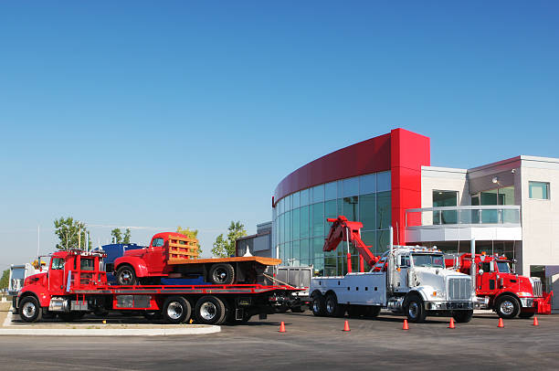 New Trucks in Dealership shipping heavy equipment machinery stock pictures, royalty-free photos & images