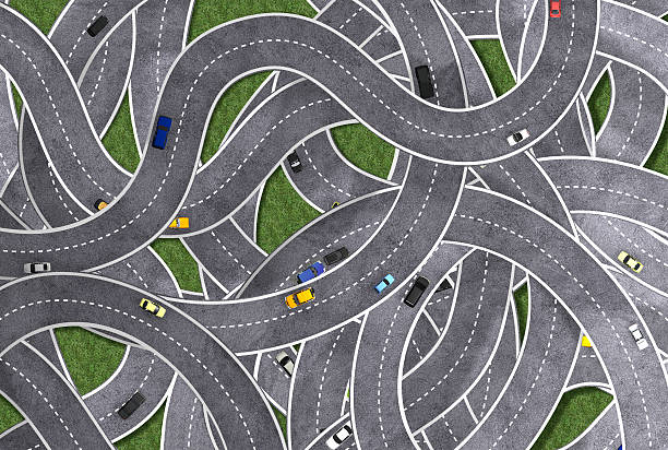 istock Aerial view of a highway intersection 172340142