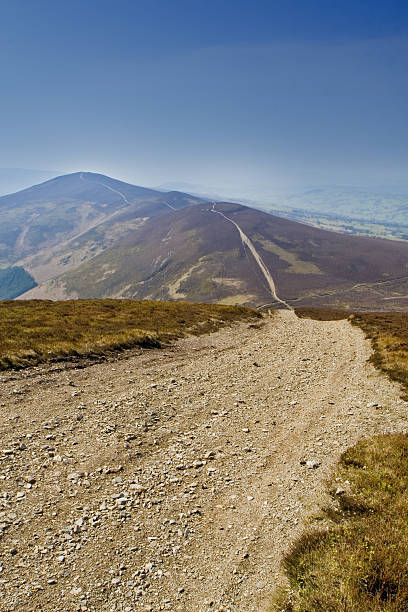 Welsh mountain range footpath stock photo