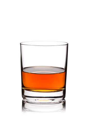 Whisky Glass Isolated on White Background.