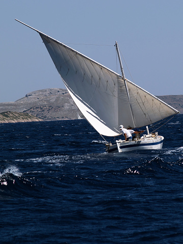 Mediterranean sailboat.