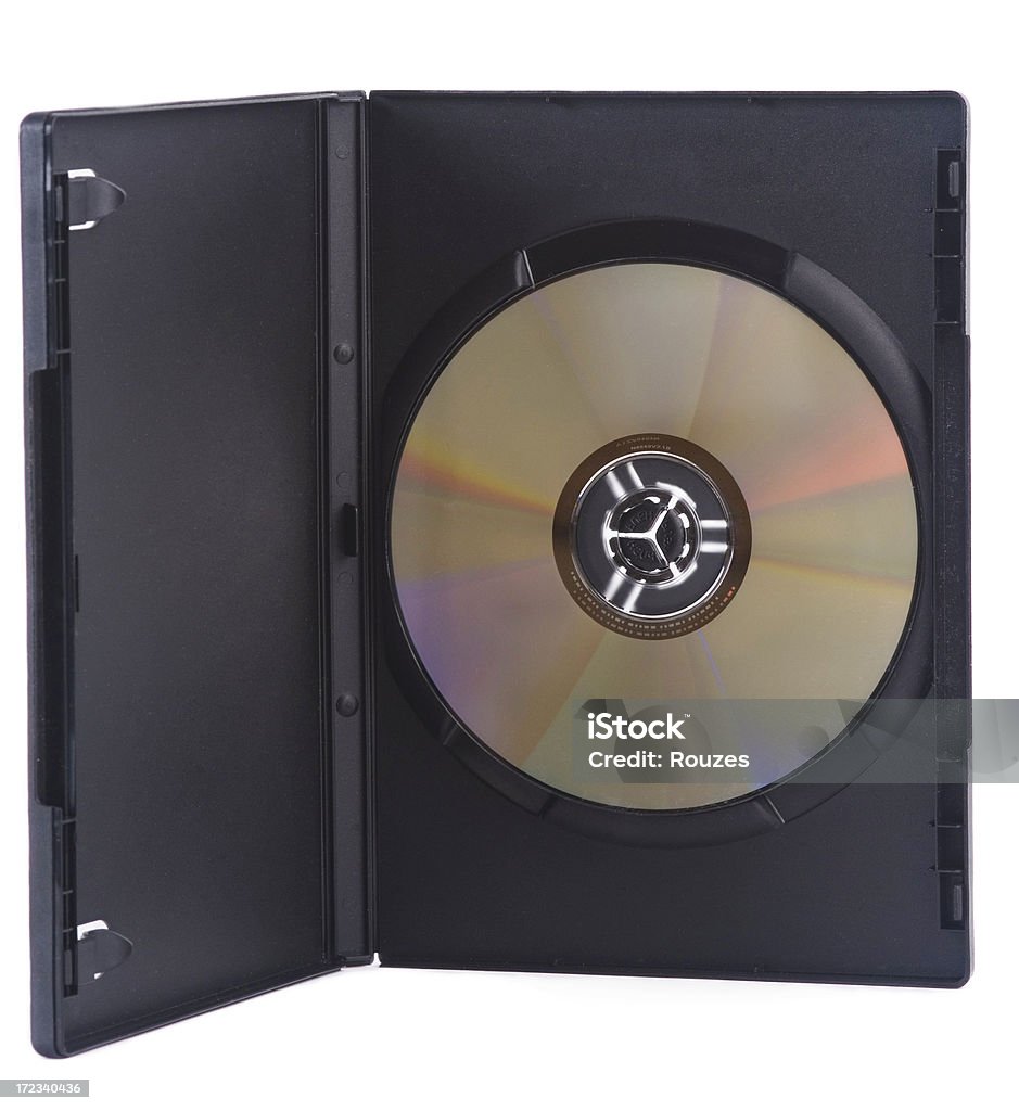 DVD Case DVD case opened Black Color Stock Photo
