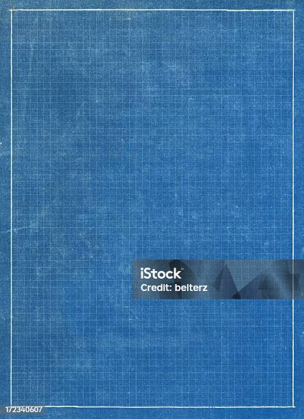 Blueprint Grid Paper Stock Photo - Download Image Now - Blueprint, Backgrounds, Paper