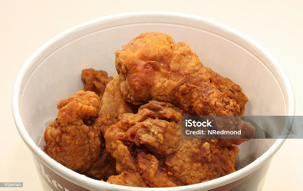 Bucket of Chicken A bucket of fried chicken Chicken Meat Stock Photo