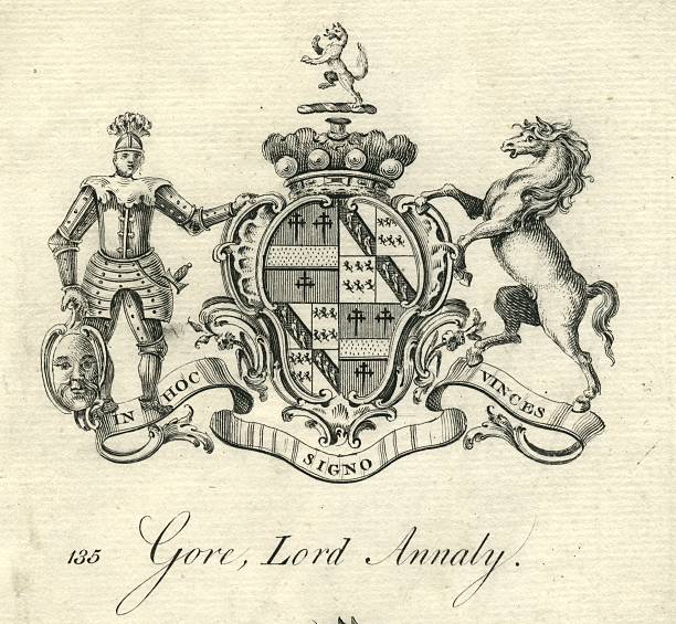 문장 gore, lord annaly 18세기의 - lord annaly stock illustrations