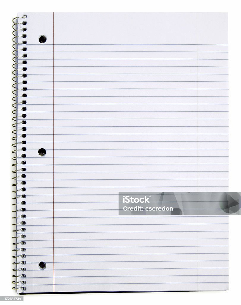 Cuaderno en blanco - Foto de stock de Papel con renglones libre de derechos