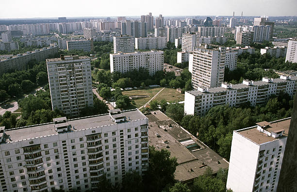 Panorama of suburb of Moscow