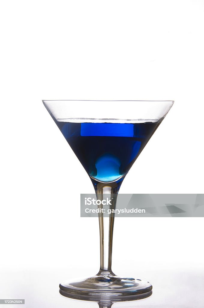 Blau cocktail - Lizenzfrei Weißer Hintergrund Stock-Foto