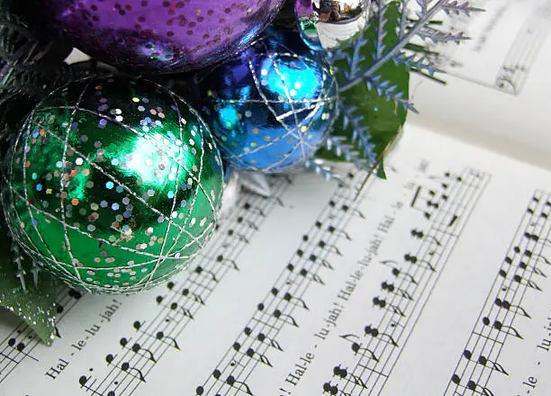 Ornaments with the Hallelujah Chorus sheet music.  Looking for MORE CHRISTMAS See these and MORE in my portfolio.