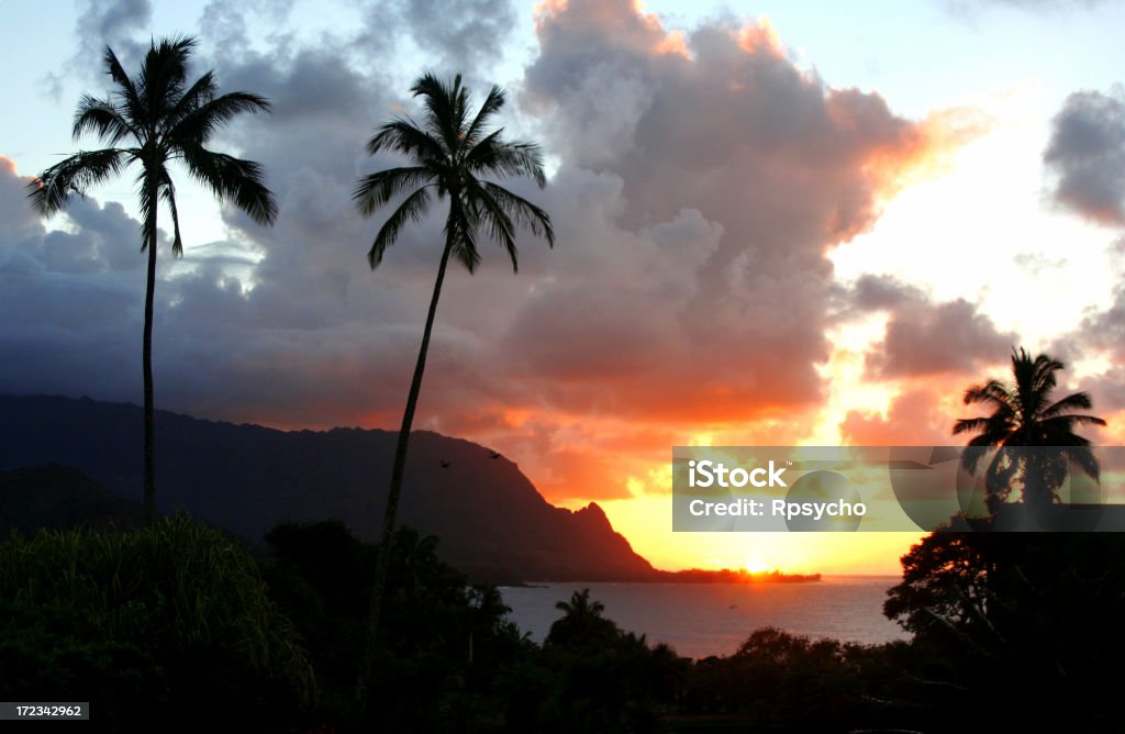 Coucher de soleil de Bali Hai - Photo de Big Island - Îles Hawaï libre de droits